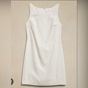 Banana Republic Striped Linen Shift Dress Fully Lined sz10